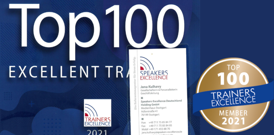 TRAINERS EXCELLENCE Top 100- Qualitätssiegel 2021